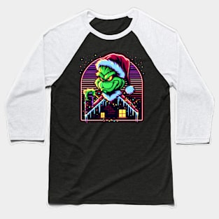 GRINCH CHRISTMAS RETRO 80'S VIBE CHIMNIE Baseball T-Shirt